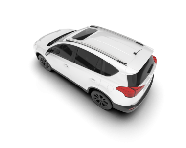 modern araba beyaz arkaplanda izole edildi