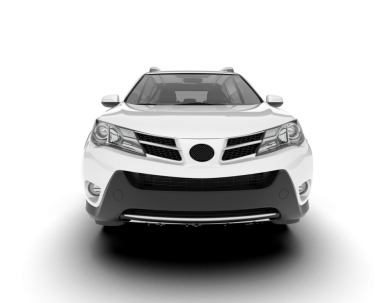 modern araba ön görünümü beyaz arkaplanda izole