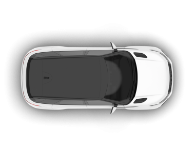 Modern araba manzarası. Beyaz arka planda izole edilmiş. 3d illüstrasyon.