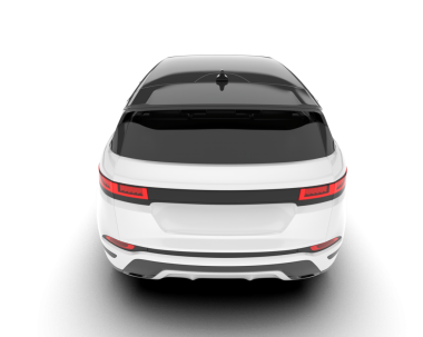 beyaz arkaplanda modern araba