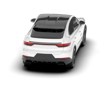 Gri arka plan için beyaz modern araba. 3d oluşturma.