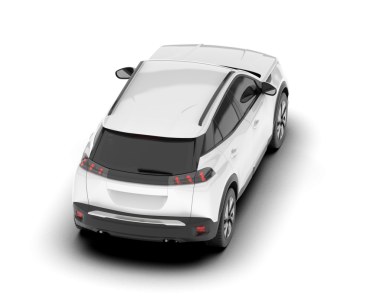 Beyaz arkaplandaki araba