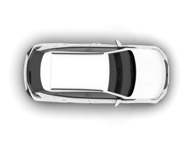 Araba üst üzerinde izole beyaz arka plan görüntülemek