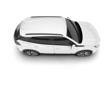 Araba manzaralı. Gerçekçi bir araba. Beyaz arka planda izole edilmiş. vektör illüstrasyonu.