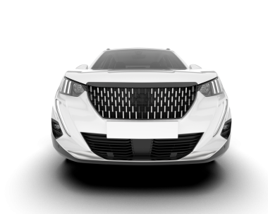 modern araba beyaz arkaplanda izole edildi