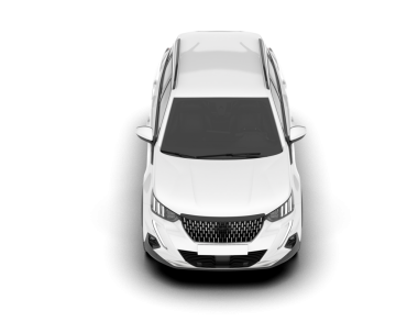 Arka planda izole edilmiş gerçekçi beyaz araba. 3d illüstrasyon