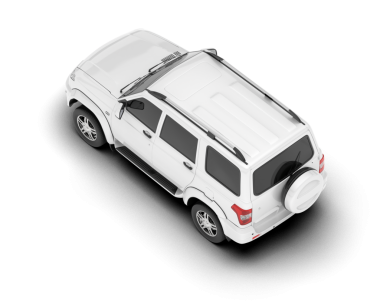 Modern araba arka planda izole edilmiş. 3D görüntüleme - illüstrasyon