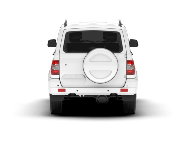 beyaz araba beyaz zemin üzerine izole