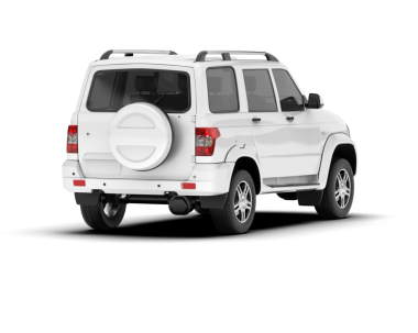 modern SUV aracı beyaz arkaplanda izole edildi