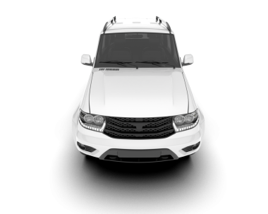 modern araba beyaz arkaplanda izole edildi