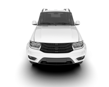 beyaz modern araba. araba beyaz arkaplanda izole edildi