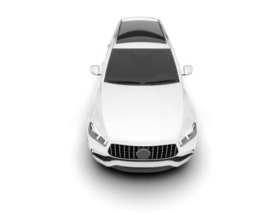 beyaz arkaplanda izole edilmiş araba 3d görüntüleme - üst görünüm