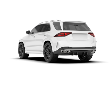 Beyaz arka plan üzerinde modern suv araç