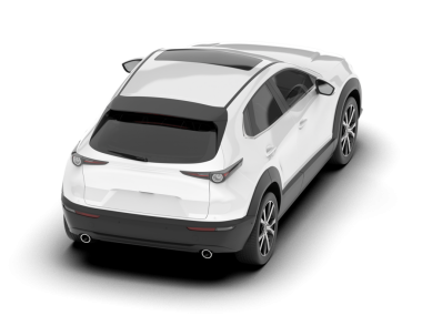 Gri arkaplanda izole edilmiş modern araba 3 boyutlu görüntüleme