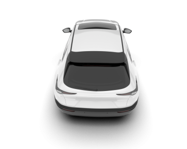 beyaz arkaplanda izole edilmiş araba 3 boyutlu görüntüleme