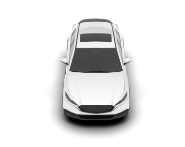 Siyah arka planda izole edilmiş gerçekçi bir araba.