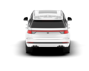 Araba manzaralı. beyaz arkaplanda izole edilmiş.