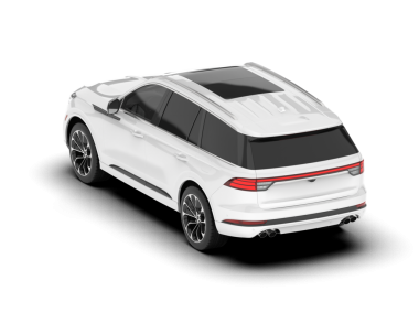 araba beyaz arkaplanda izole edildi.