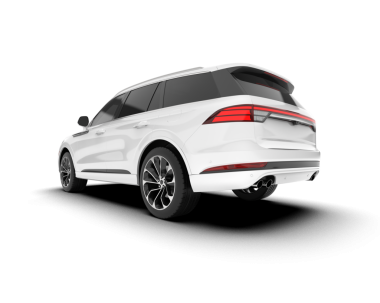 Beyaz arka planda modern lüks bir araba. beyaz arkaplanda izole.