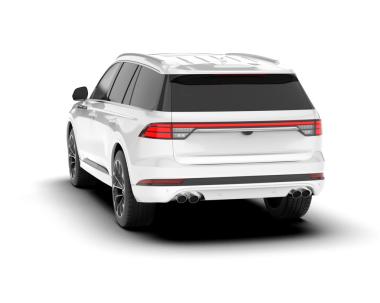 Beyaz arka planda gerçekçi bir araba. vektör