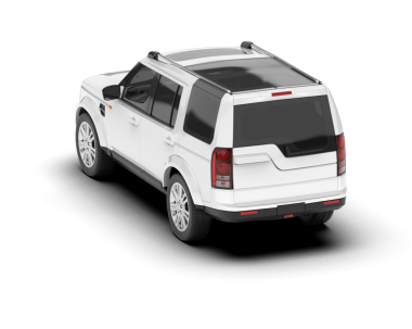 suv otomobil üzerinde beyaz izole