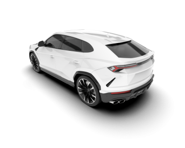 Beyaz arka planda izole edilmiş modern lüks spor araba. yan görünüm