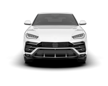 Arka planda gerçekçi bir SUV arabası var. 3D görüntüleme - illüstrasyon