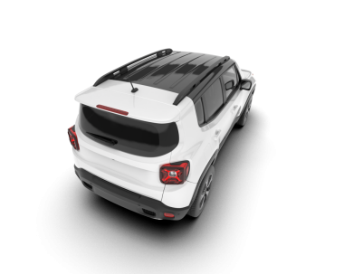 beyaz zemin üzerinde modern küçük araba 3D render