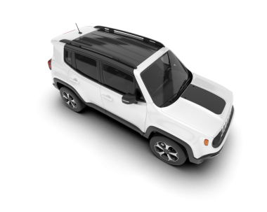 beyaz arkaplanda modern SUv