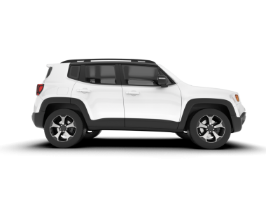 Beyaz arkaplandaki araba.