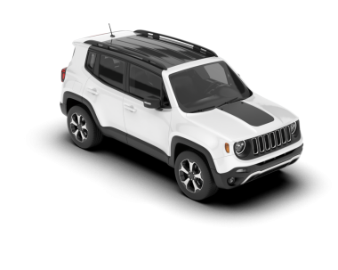 SUV beyaz yolda izole edildi. 3 Boyutlu Hazırlama