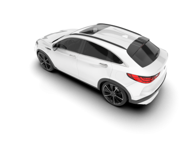 Gri arka planda izole edilmiş beyaz modern spor araba kırpma yolu ve hayır