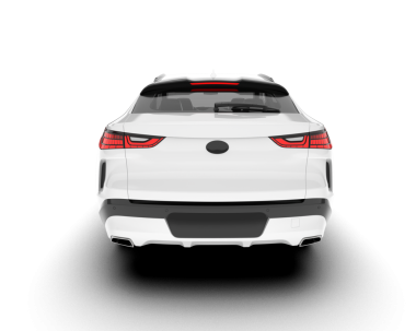 araba gri arkaplanda izole edildi