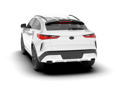 modern araba beyaz arka planda izole edilmiş