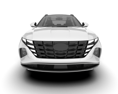 beyaz arkaplanda modern araba