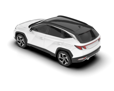 beyaz arkaplanda modern araba