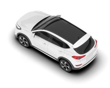 araba beyaz arkaplanda izole edildi