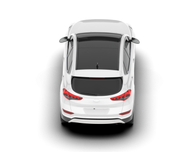 araba beyaz arkaplanda izole edildi