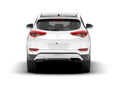 Beyaz arka planda modern bir araba. 3d oluşturma