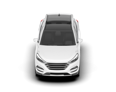 Beyaz arka planda modern şehir arabası. 3d illüstrasyon