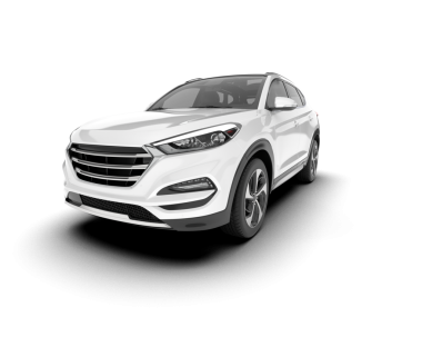 beyaz arkaplanda modern araba