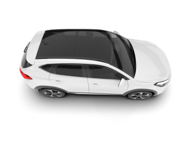 beyaz arka planda modern araba