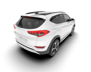 Beyaz arka planda birinci sınıf SUV. 3D görüntüleme - 3d illüstrasyon.