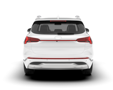 Beyaz araba arka görünümü