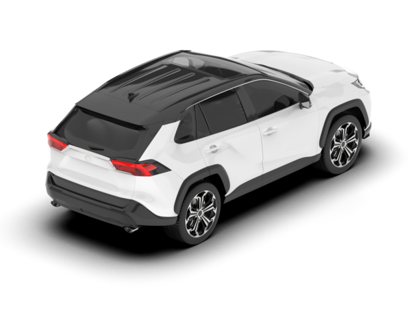 Beyaz arka planda modern SUV. 3d oluşturma