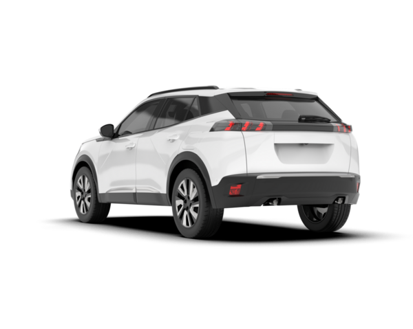 Beyaz arka planda beyaz lüks bir araba. 3d oluşturma