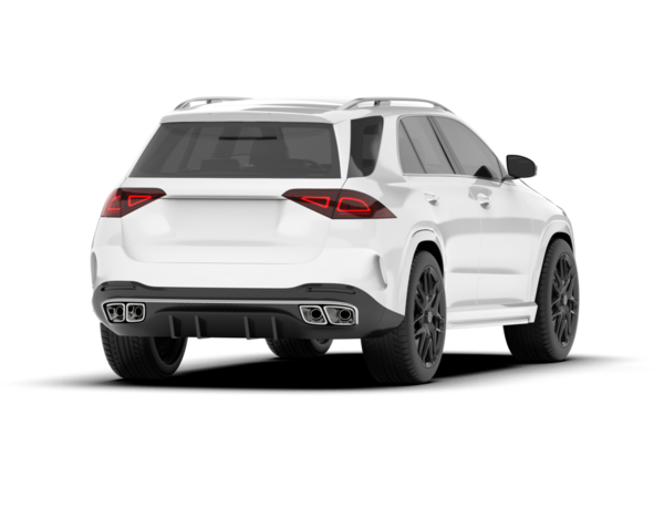 beyaz arkaplan üzerinde modern SUV