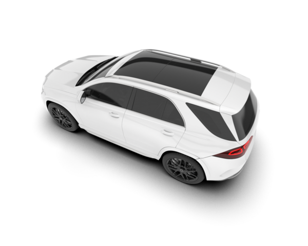 Gerçekçi bir araba. 3d illüstrasyon.