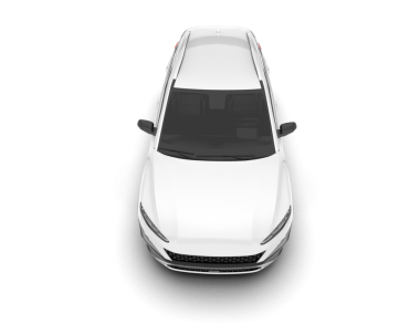 Beyaz arka planda modern şehir arabası.