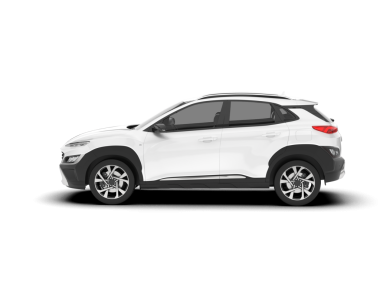 Beyaz arka planda beyaz bir SUV arabası var. 3d oluşturma